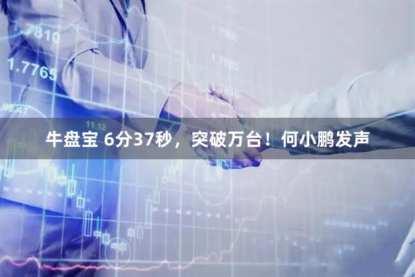 牛盘宝 6分37秒，突破万台！何小鹏发声