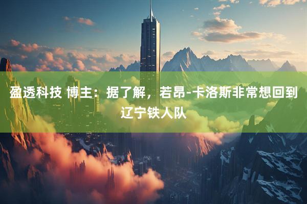 盈透科技 博主：据了解，若昂-卡洛斯非常想回到辽宁铁人队